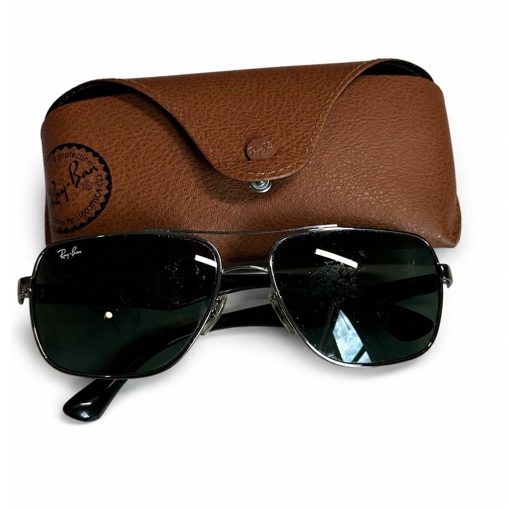 Ray-Ban Sunglasses Men Double Brow Bar Classic 60mm Metal RB3483 Gunmetal